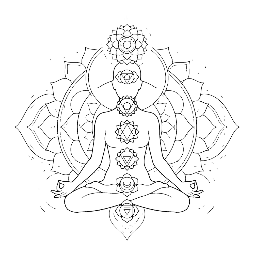 Chakra / Spiritual style coloring page example