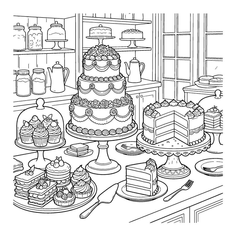 Food & Culinary style coloring page example