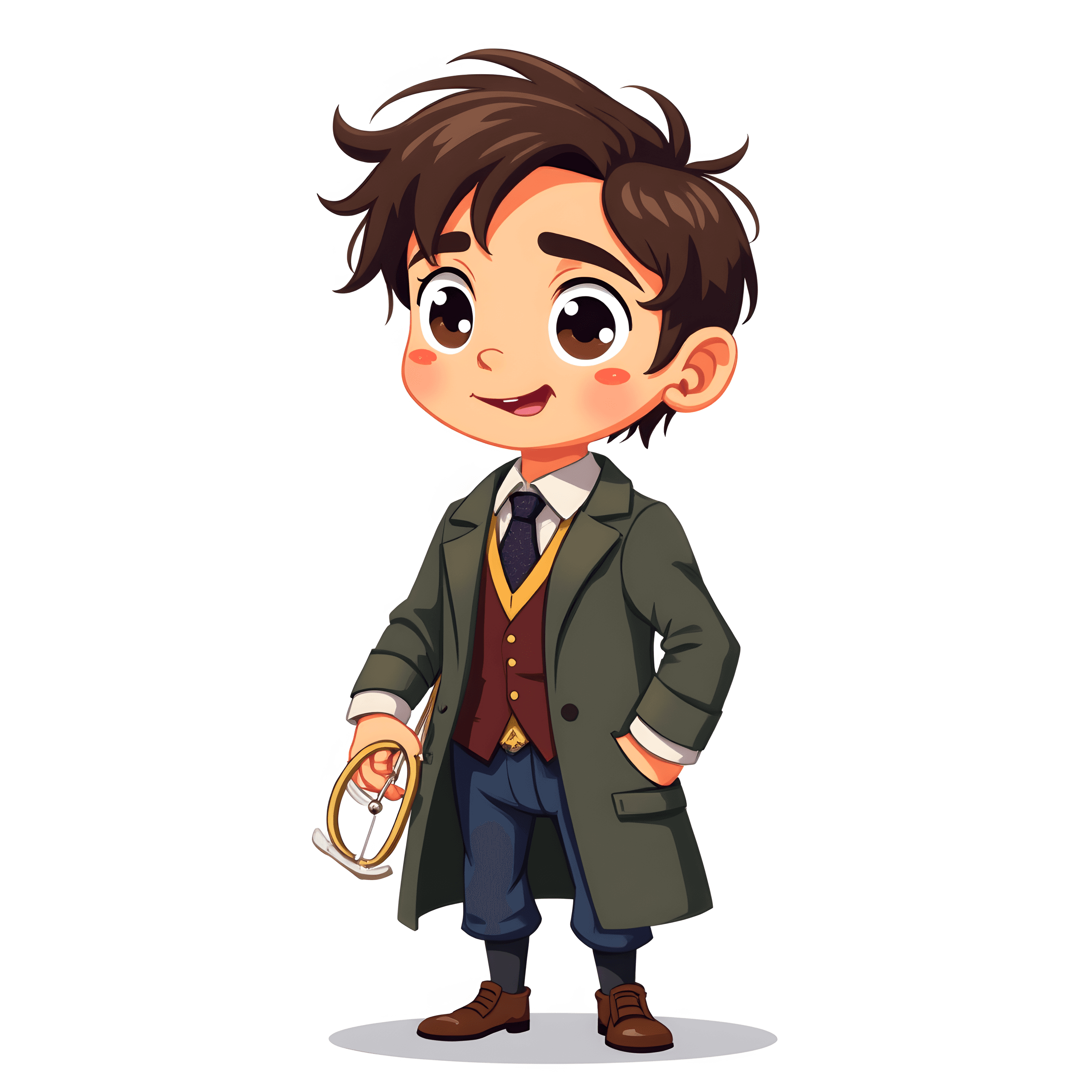 Elias Thorn, a character design illustration for children's books