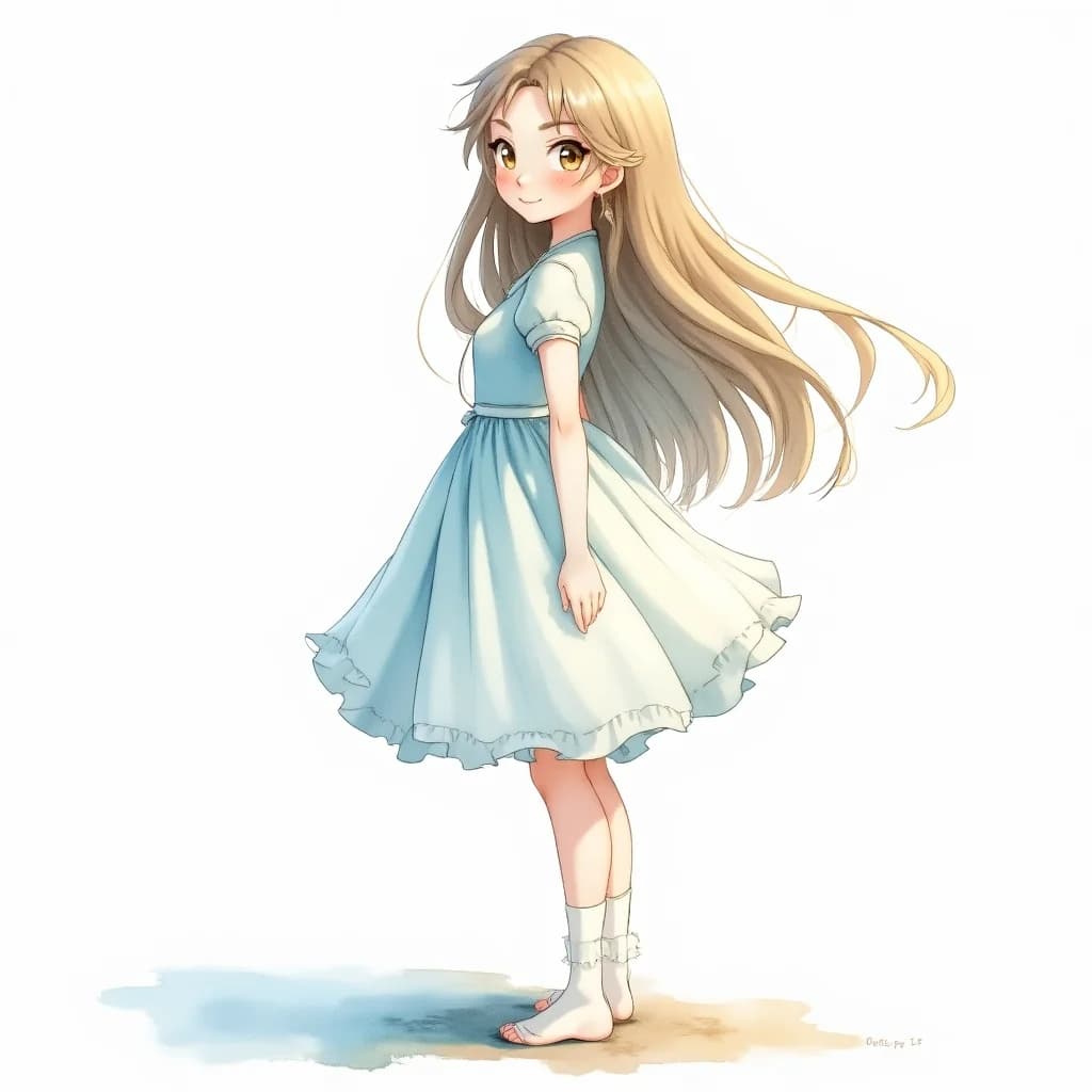 Luna, a character design illustration for children's books