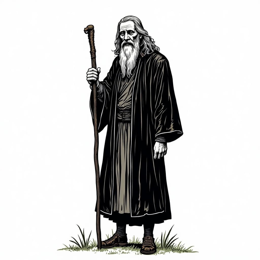 Ancient Sage, a character design illustration for children's books